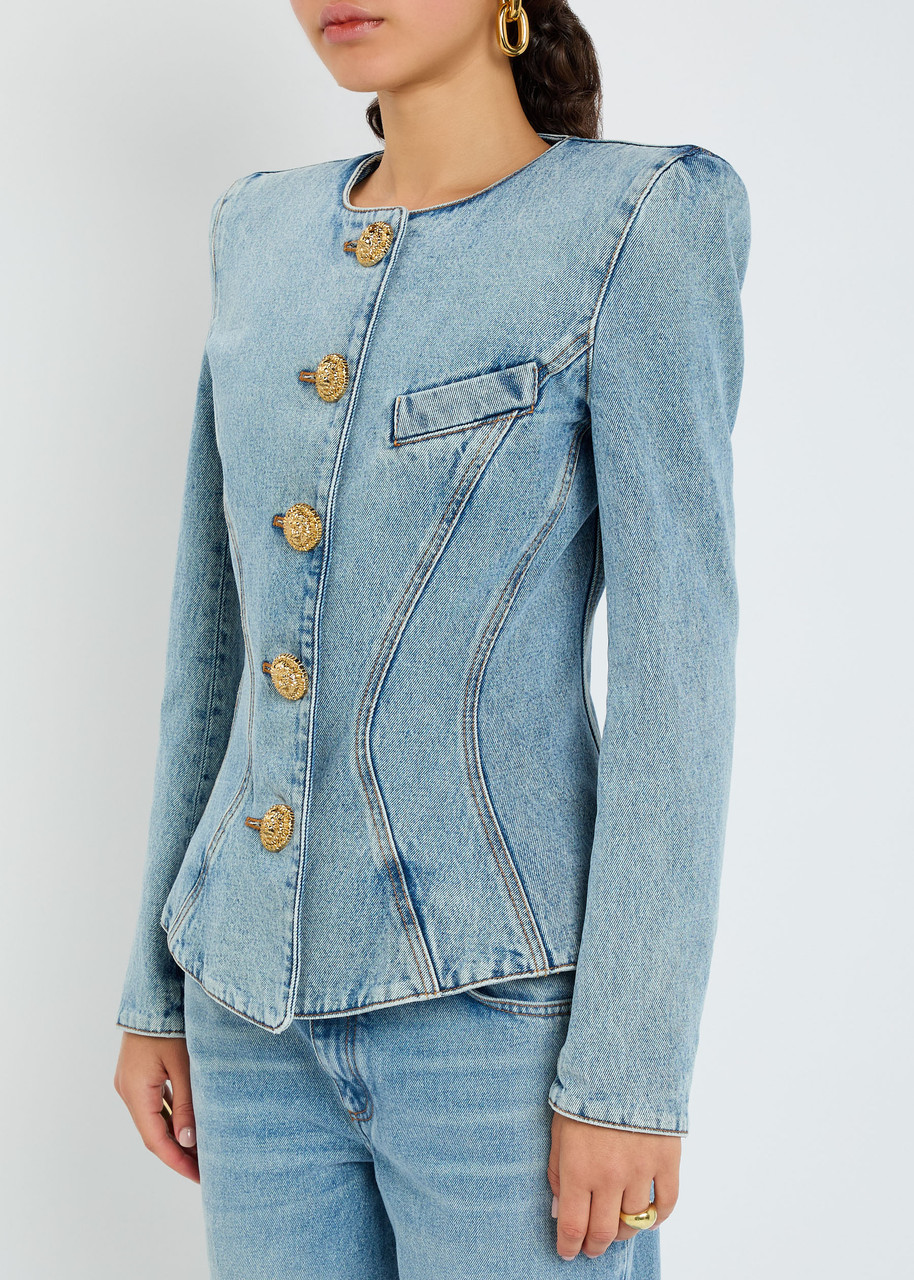  Balmain Panelled Denim Jacket - 40 (uk12 / M) 
