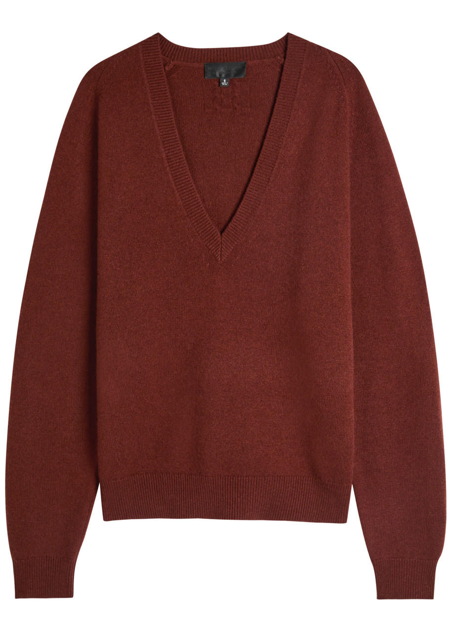 Nili Lotan Faron Cashmere Jumper In Red