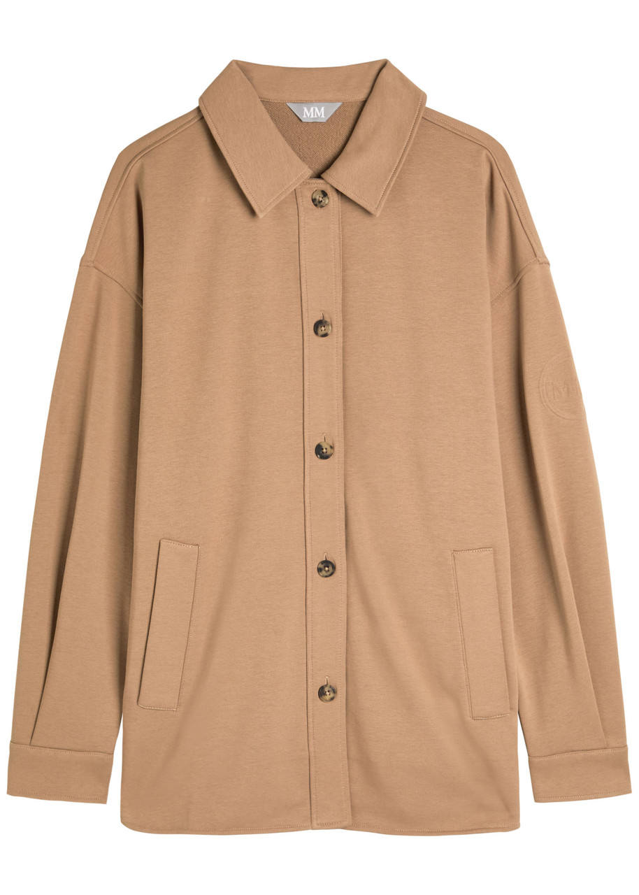 MM Logo-embossed Cotton-blend Shirt - Camel - L (UK14 / L)