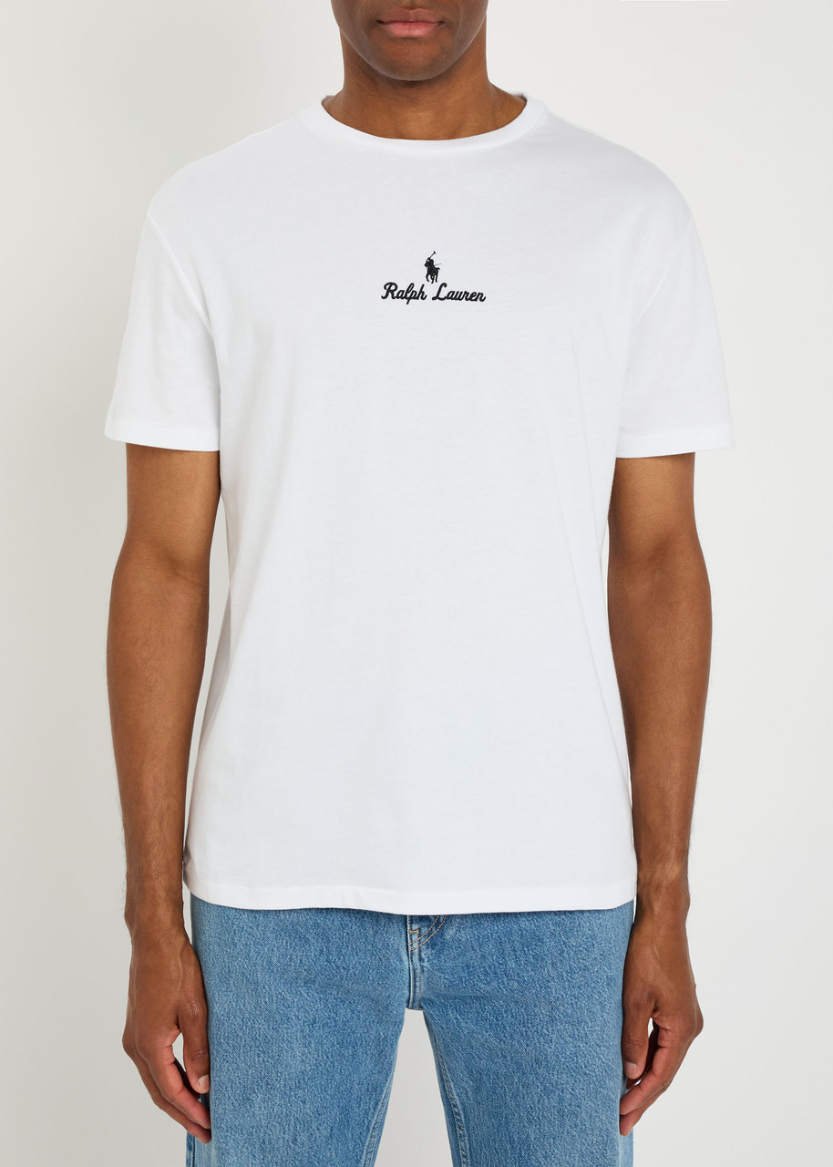 Polo Ralph Lauren Logo Embroidered Crewneck T-shirt In White