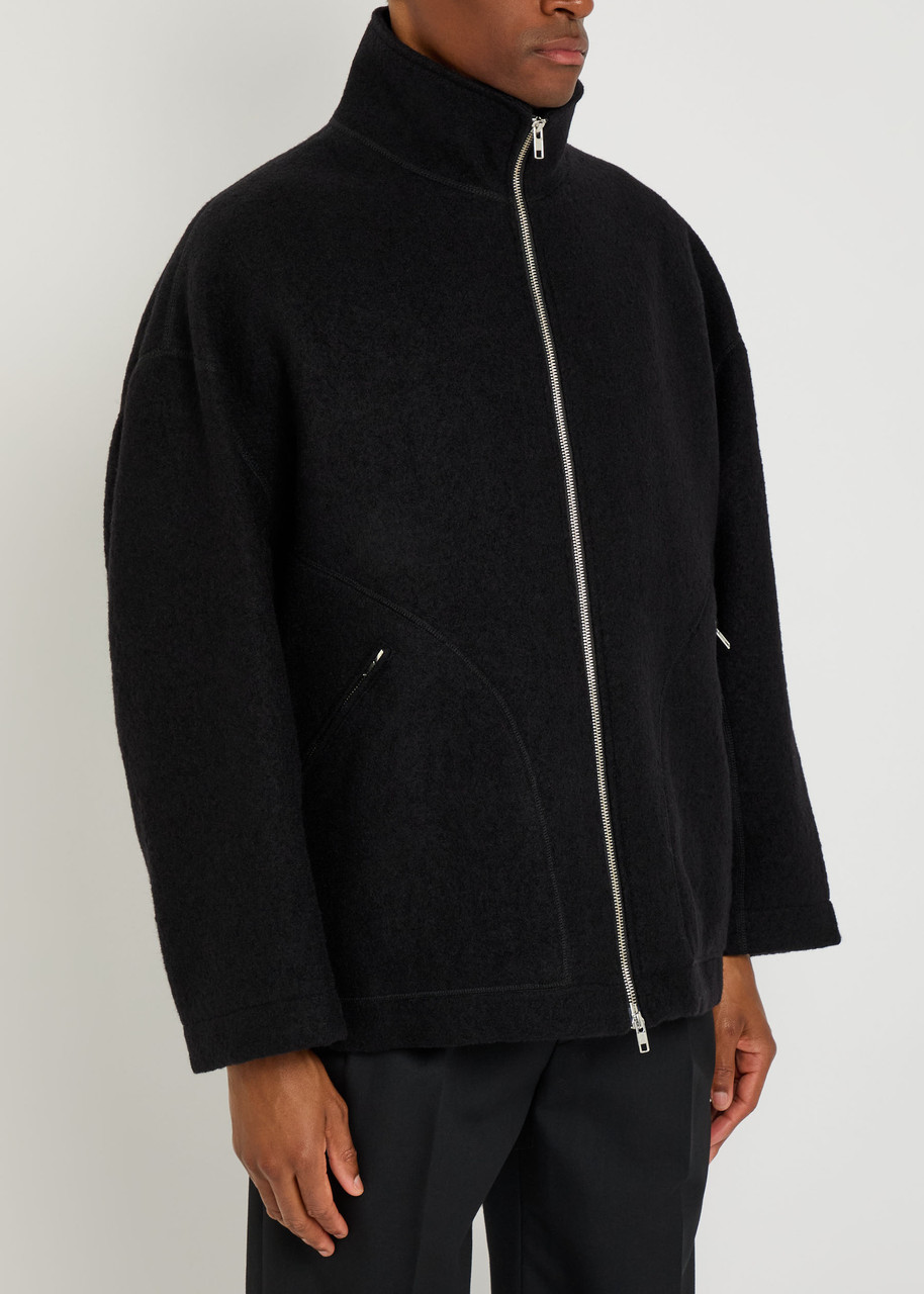  Ymc Aaron Zip Wool Jacket - Black - M 