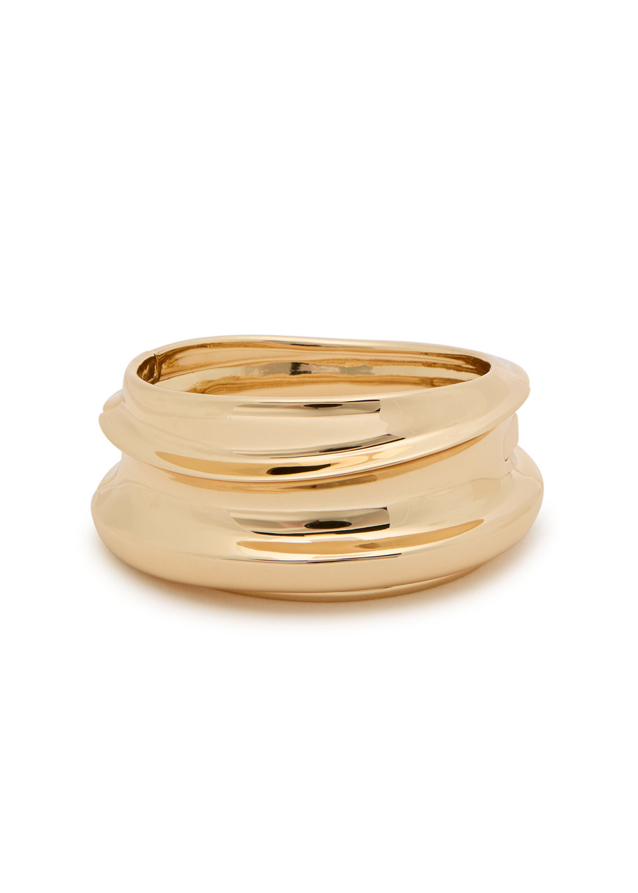 Jenny Bird Mega Lennon Sculpted Bangle In Gold