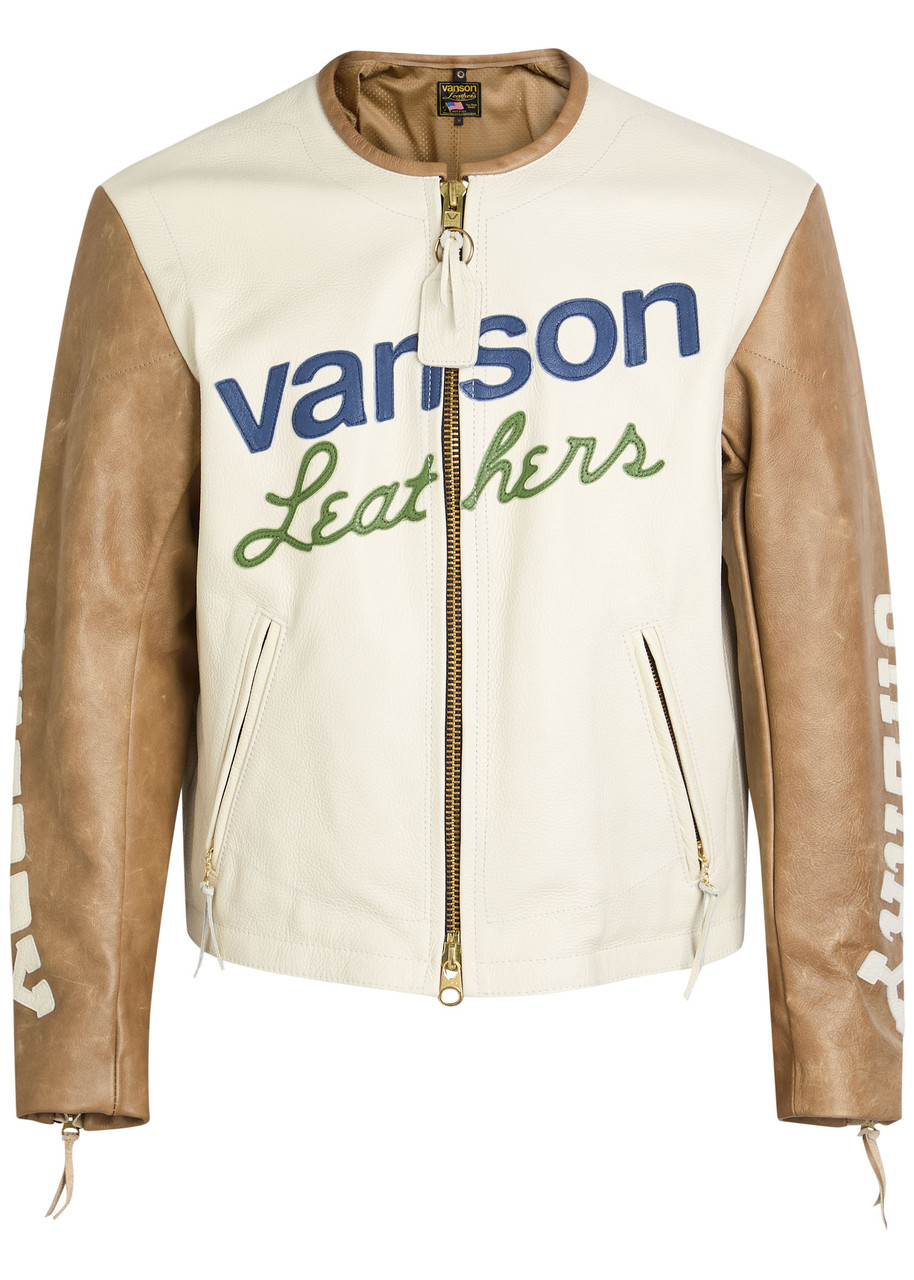 Cherry Los Angeles Vanson Leather Biker Jacket - White - 46 (IT46 / S)
