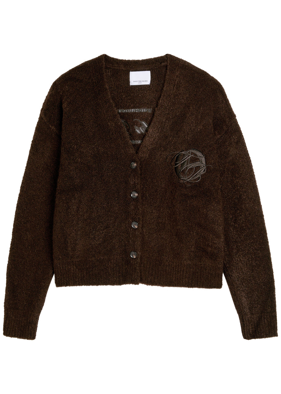 Only The Blind Brown Studio Dept. Brushed-knit Cardigan In Brown