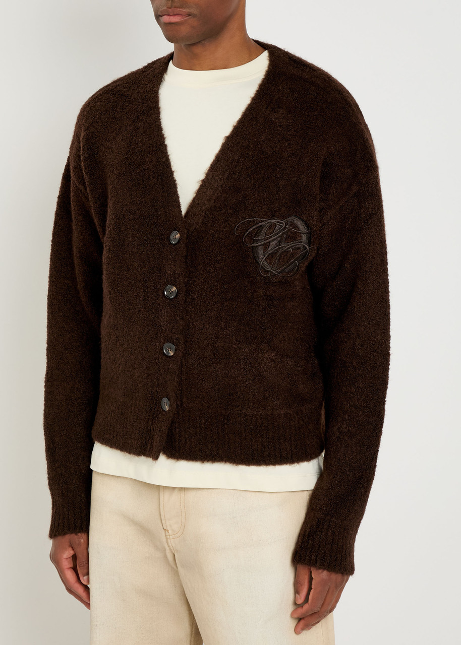 Only The Blind Brown Studio Dept. Brushed-knit Cardigan In Brown