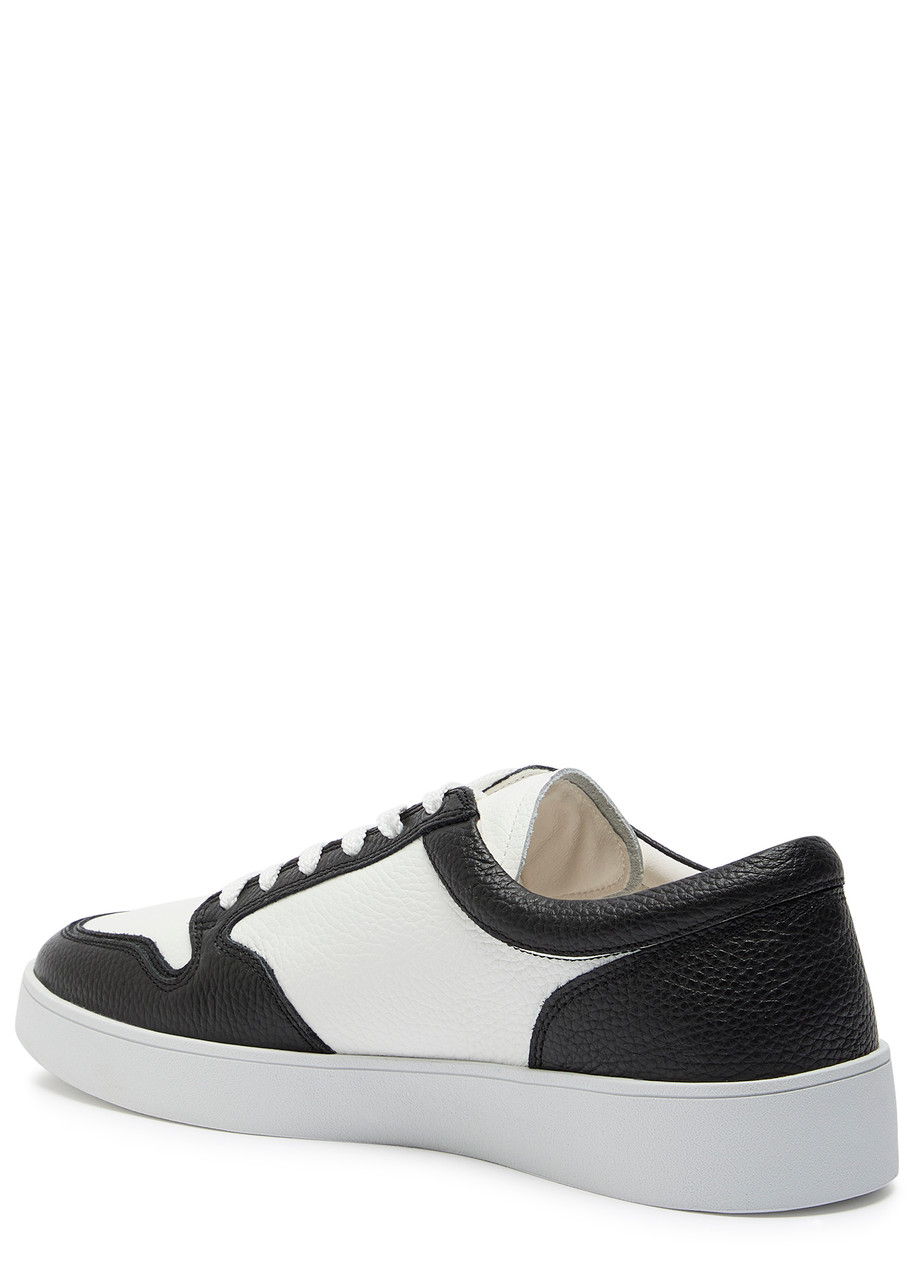 Jude Llow Telier Panelled Grained Leather Sneakers In Black