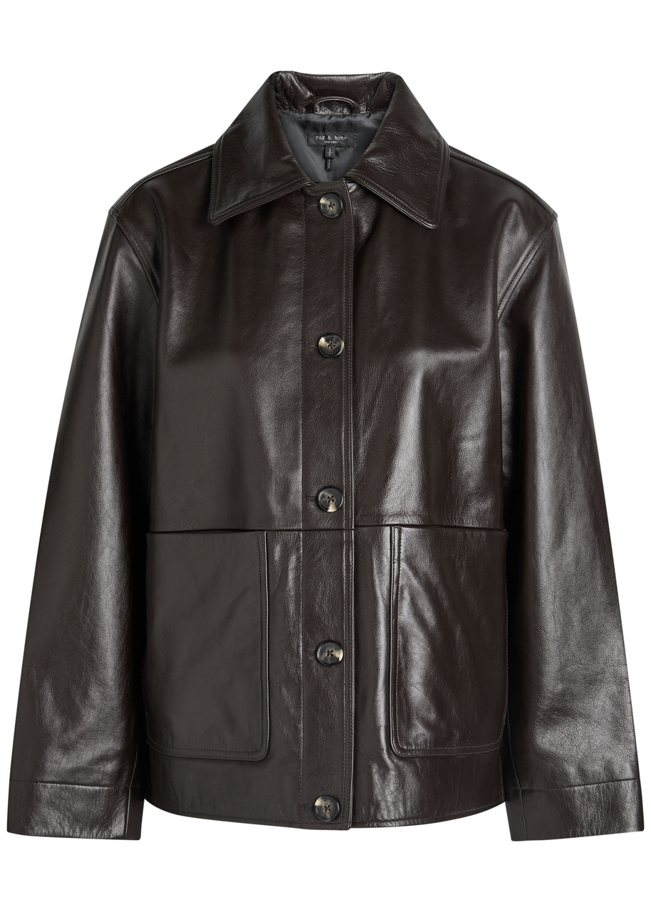 Rag & Bone Mala Leather Jacket In Brown