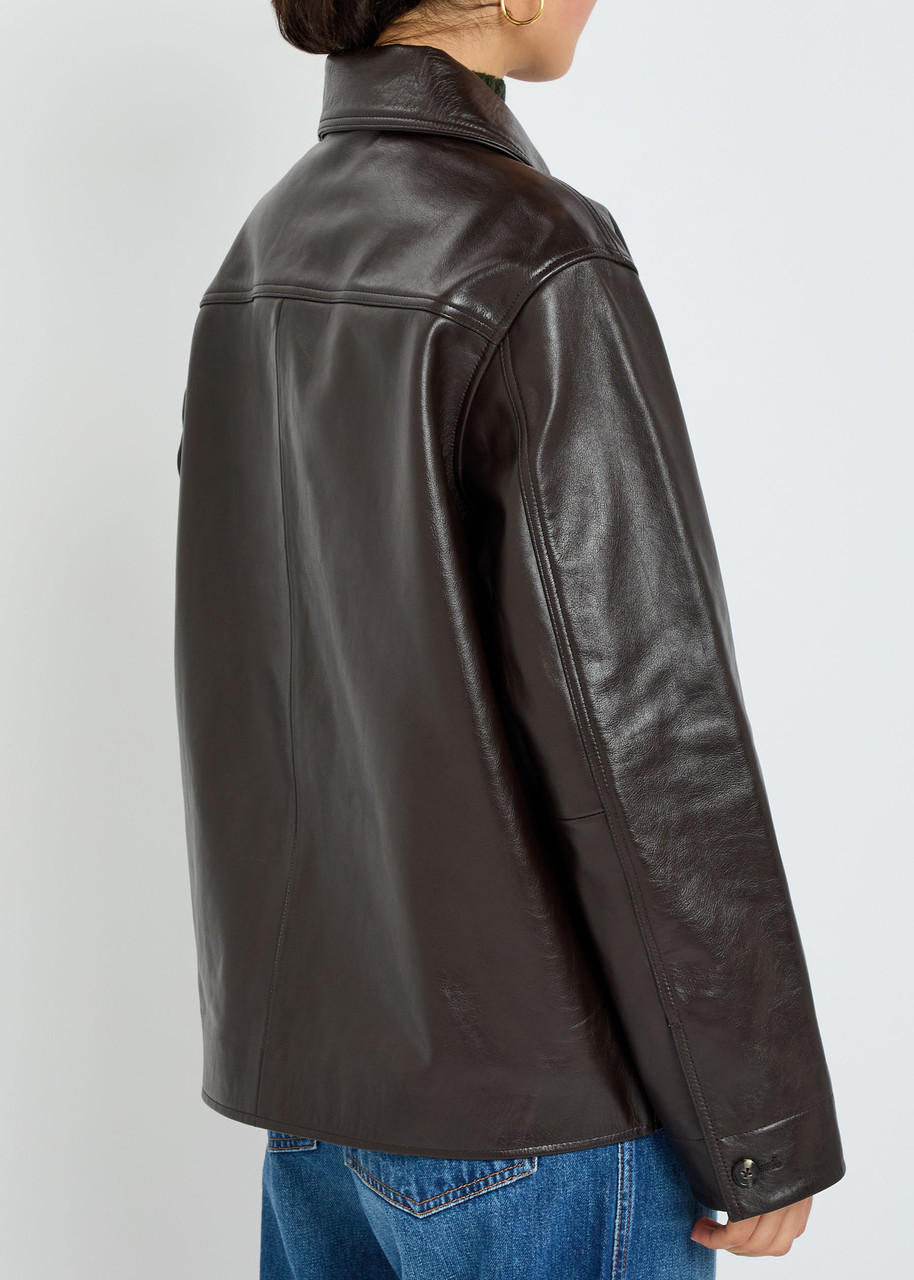  Rag & Bone Mala Leather Jacket - Brown - M (uk12 / M) 