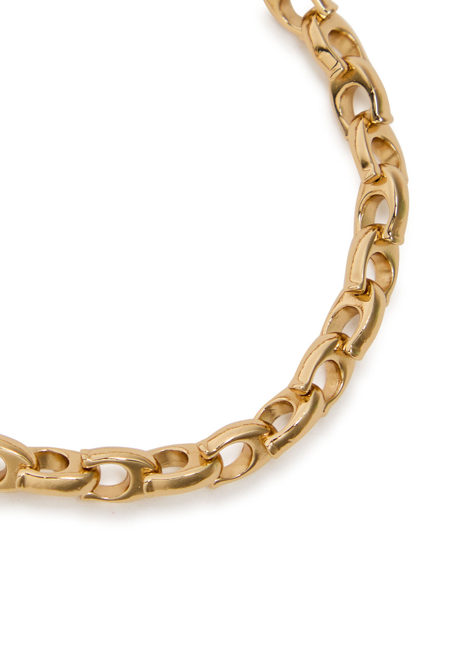 Coach Logo Bracelet In Gold