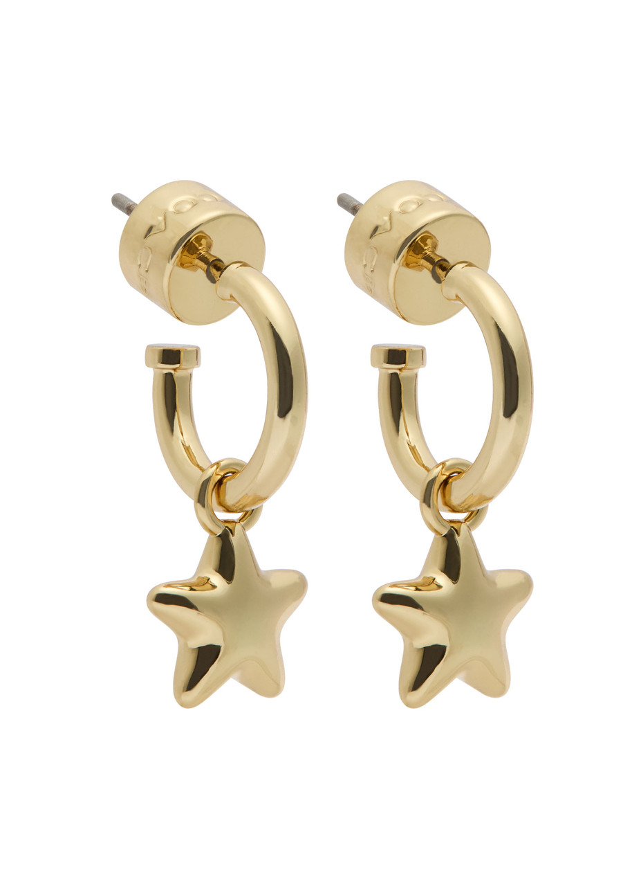Coach Star Hoop Earrings In Gold
