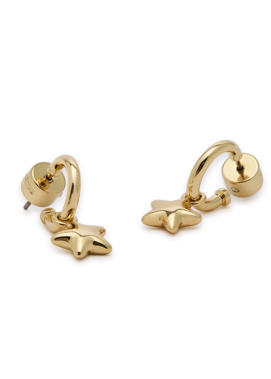 Coach Star Hoop Earrings In Gold