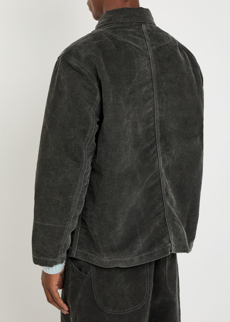  Ymc Construction Panelled Denim Jacket - Dark Grey - Xl 
