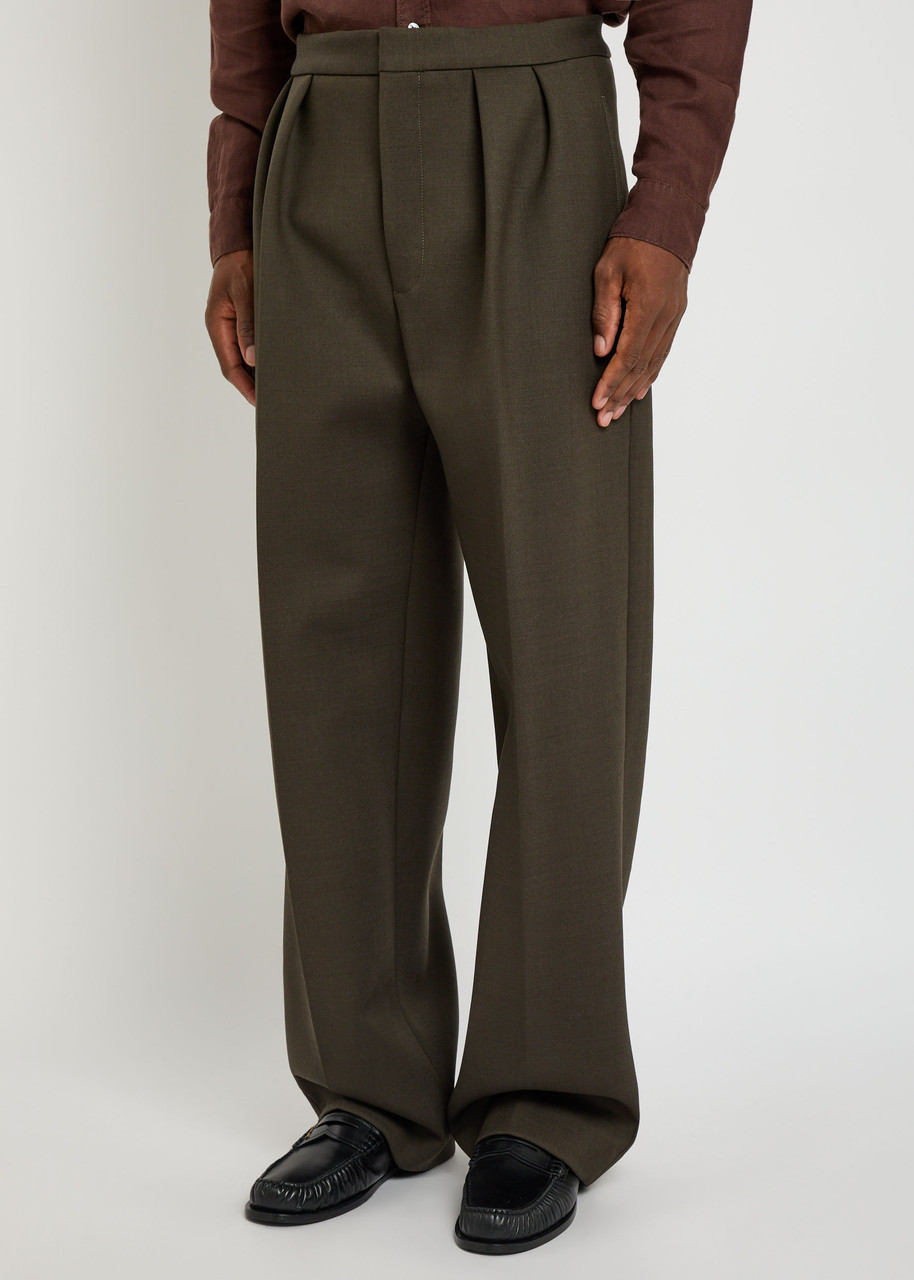 Jacquemus Le Pantalon Citta Woven Straight-leg Trousers In Brown