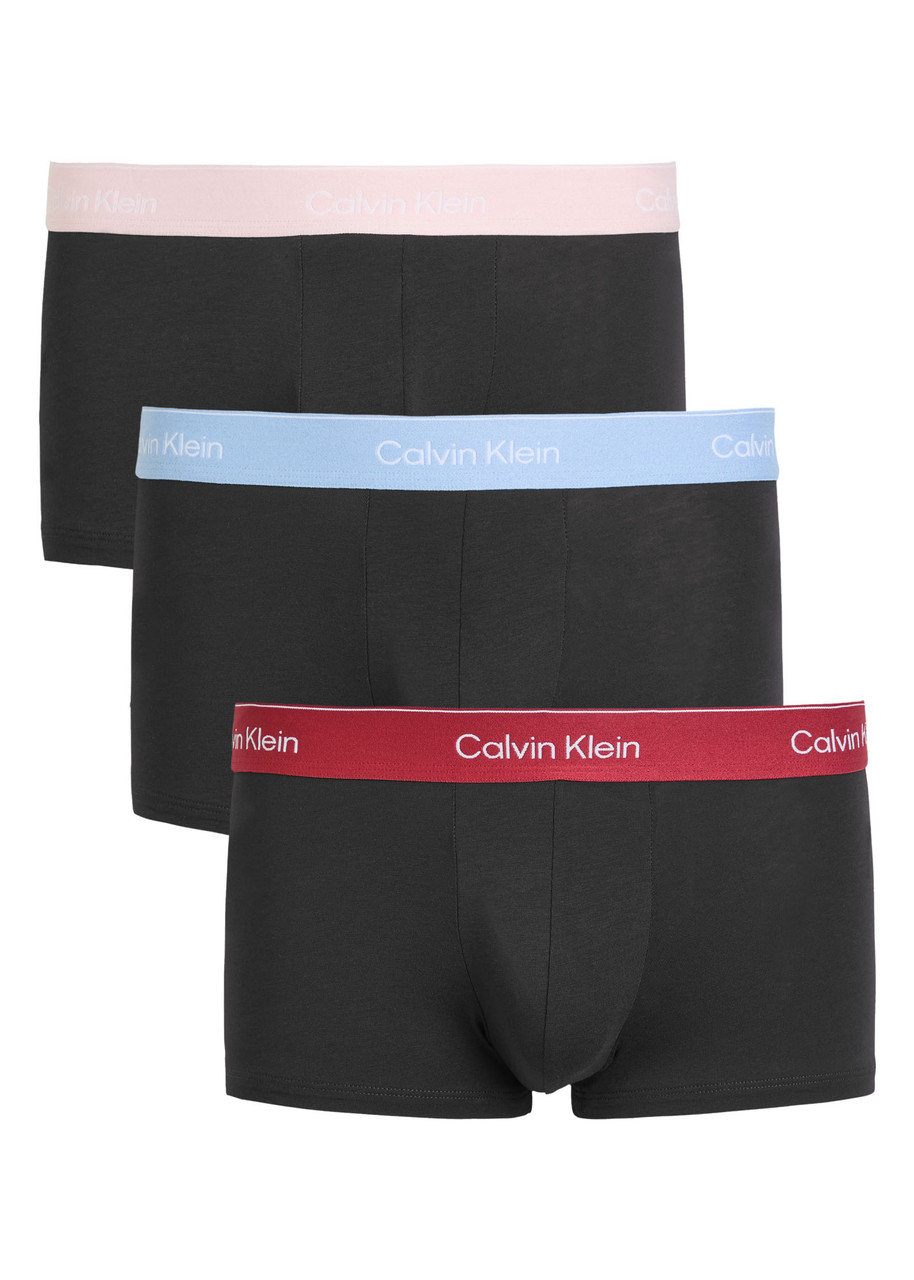 Calvin Klein Icon Low Rise Stretch-cotton Trunks In Black
