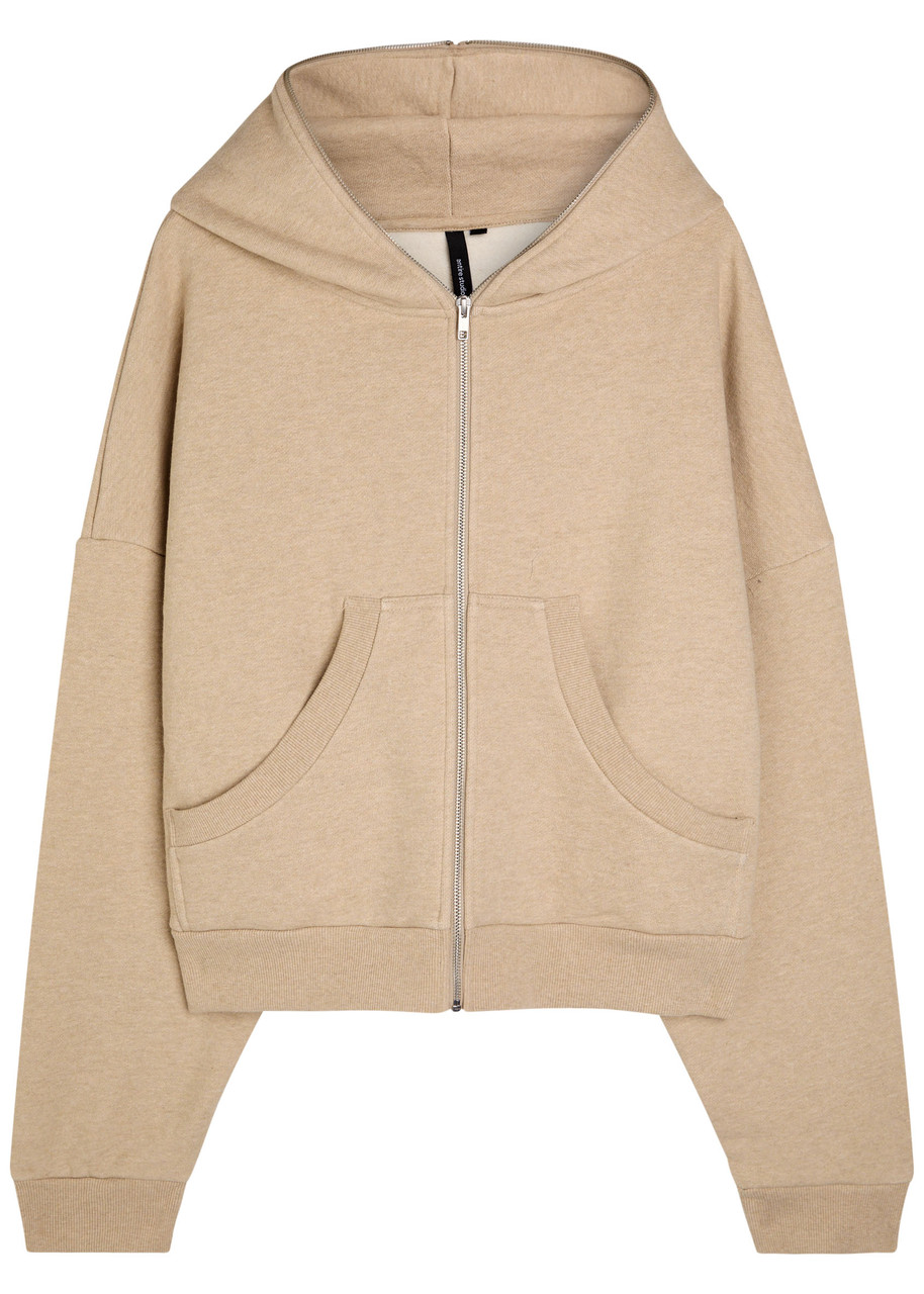Entire Studios Eternal Zip Hooded Cotton Sweatshirt In Gold