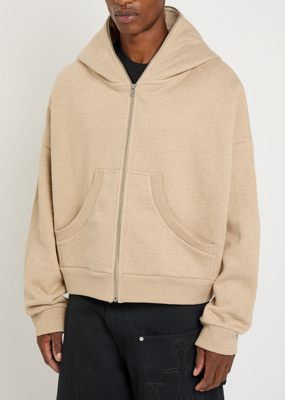 Entire Studios Eternal Zip Hooded Cotton Sweatshirt In Gold