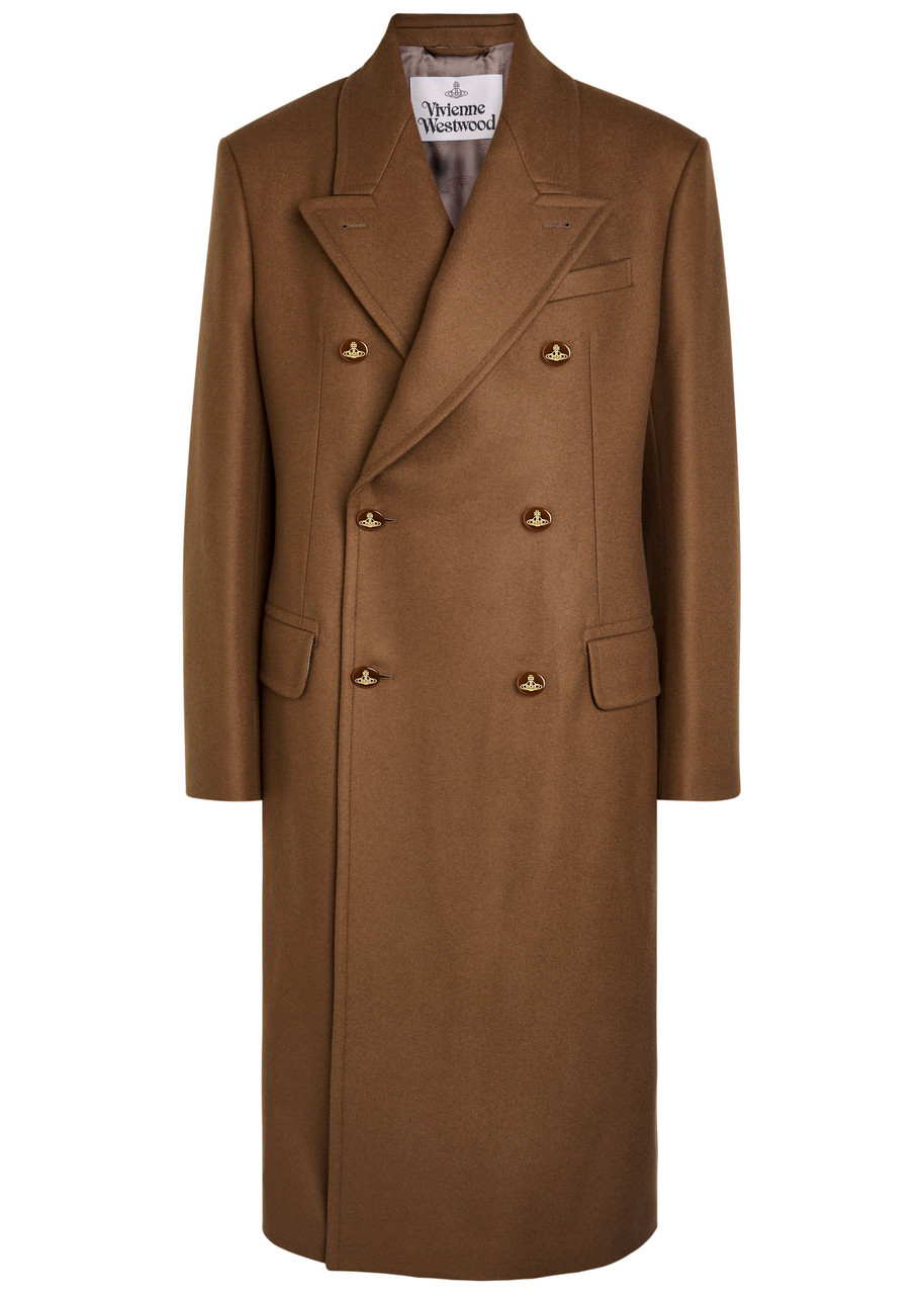 Vivienne Westwood Winston Double-breasted Wool and Cashmere-blend Coat - Camel - S