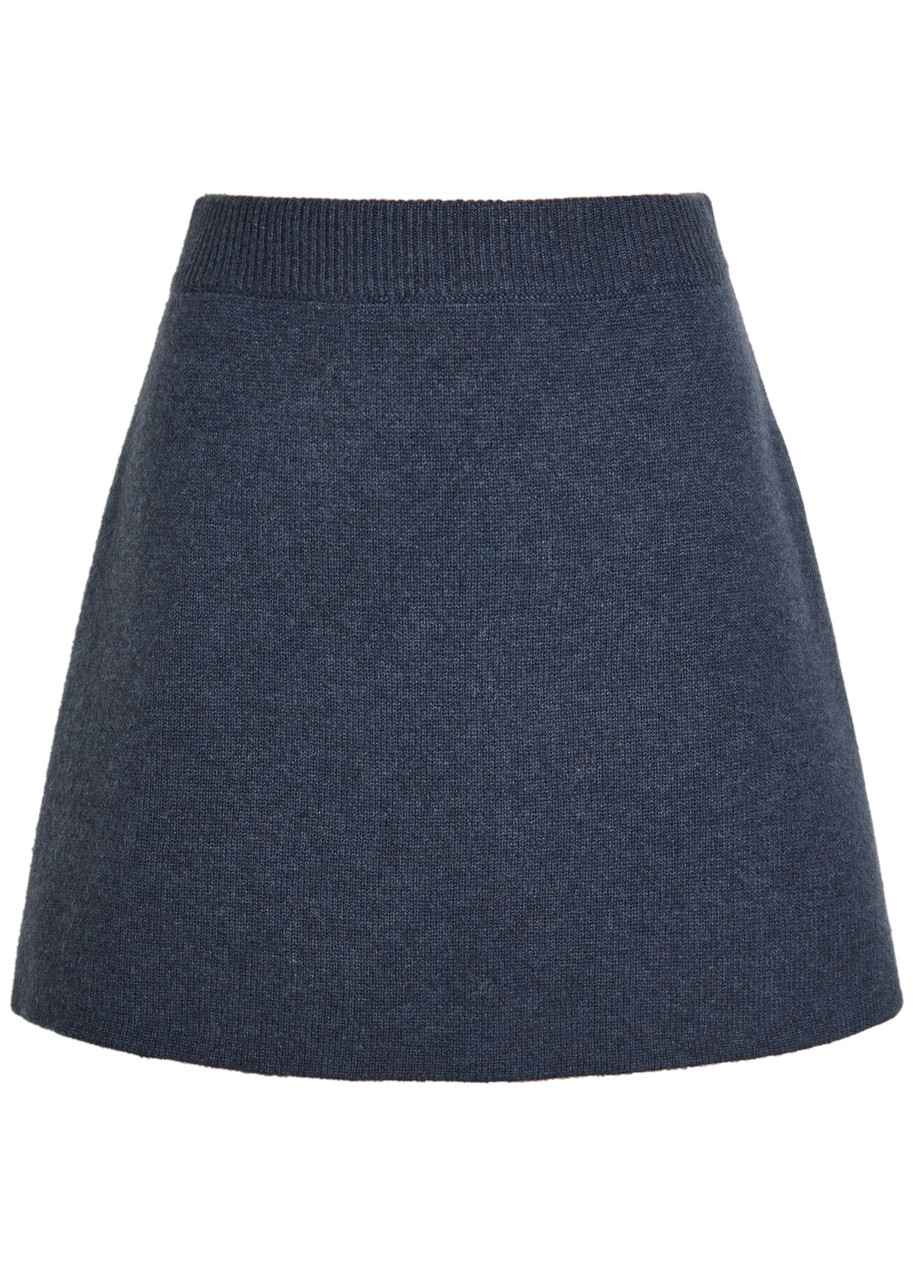 Lisa Yang Clare Cashmere Mini Skirt In Blue