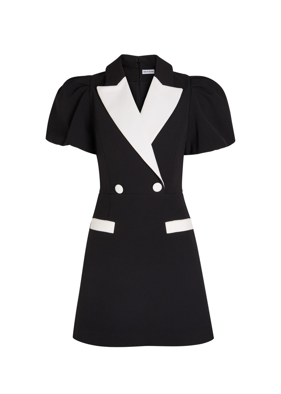 Rebecca Vallance Emma Contrasting Crepe Mini Dress In Multi