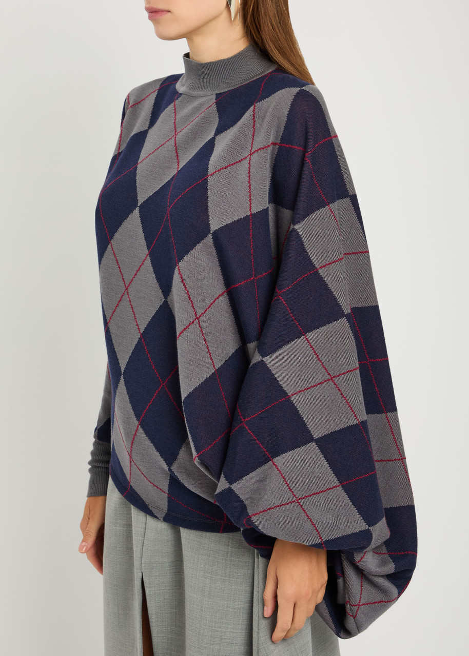 A.w.a.k.e. A.w.a.k.e Mode Argyle Wool Jumper In Multi