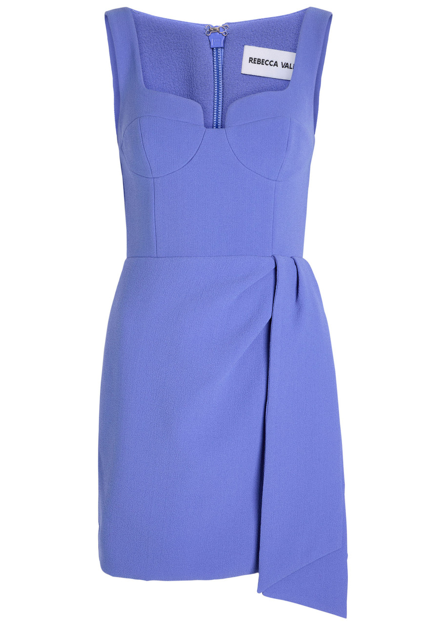 Rebecca Vallance Violetta Structured Crepe Mini Dress In Blue