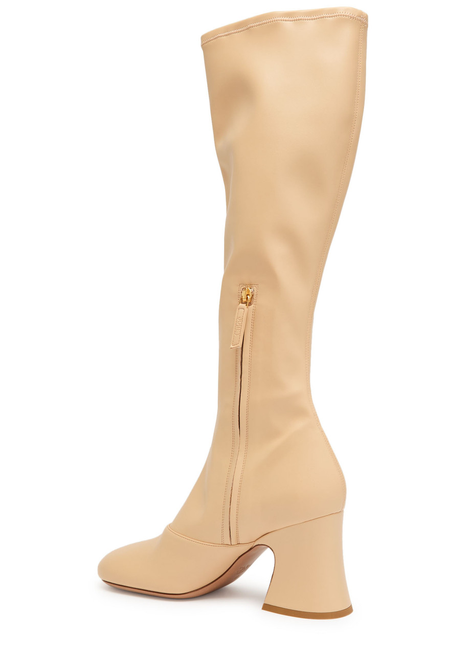 Chloé Chloe Janis Leather Knee-high Boots In Brown
