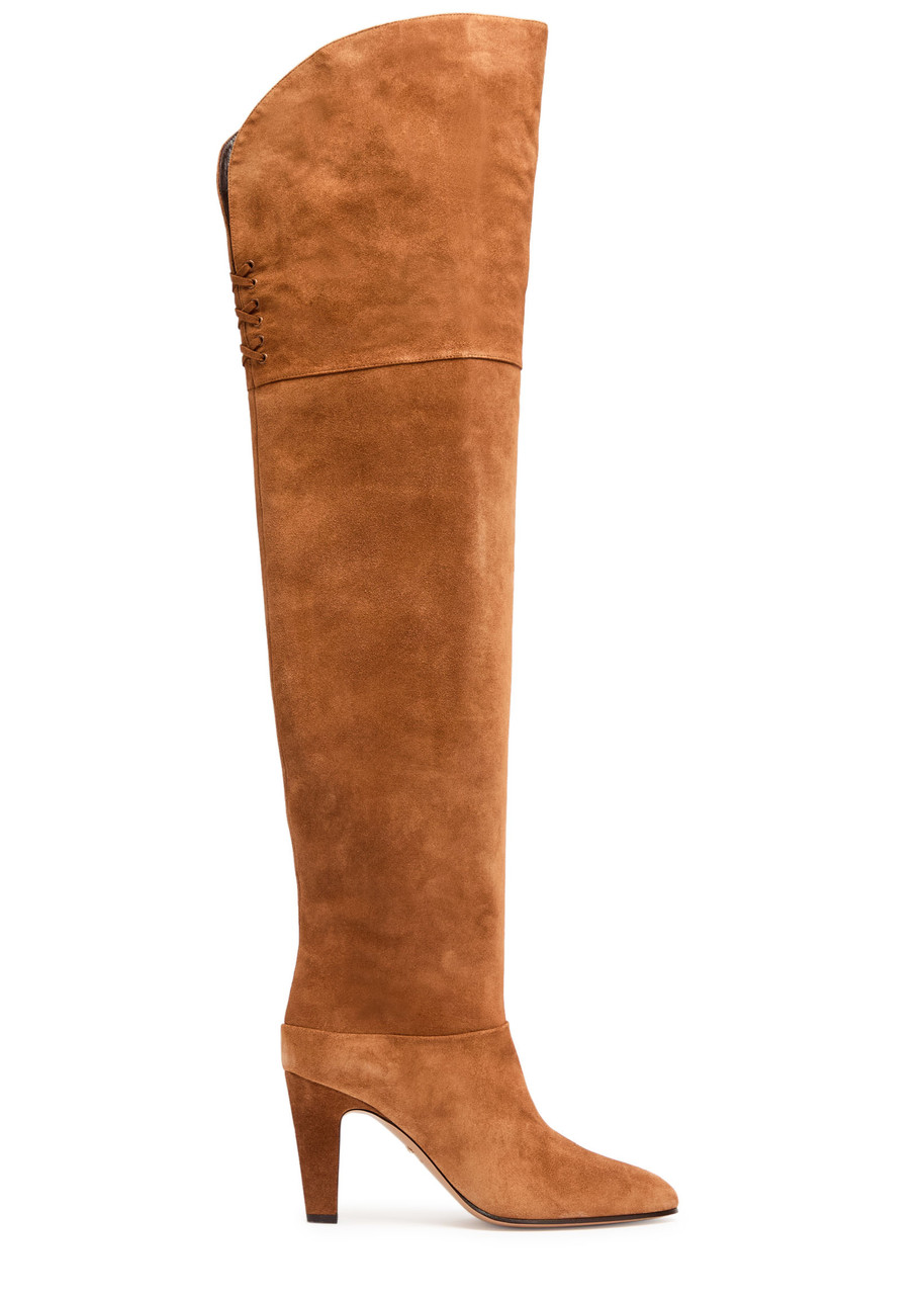 Chloé Chloe Eve Suede Over-the-knee Boots In Brown