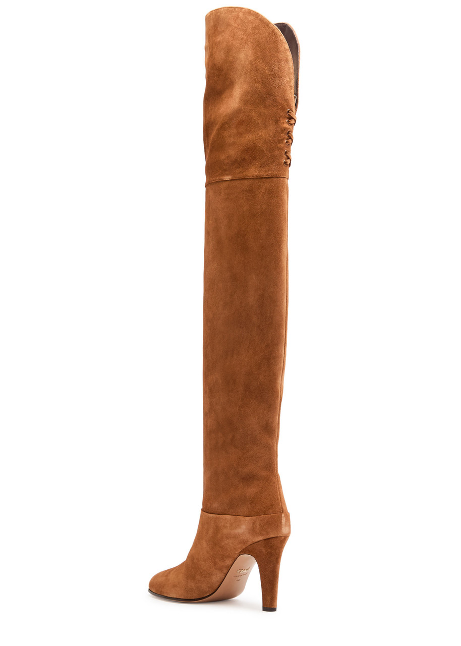 Chloé Chloe Eve Suede Over-the-knee Boots In Brown