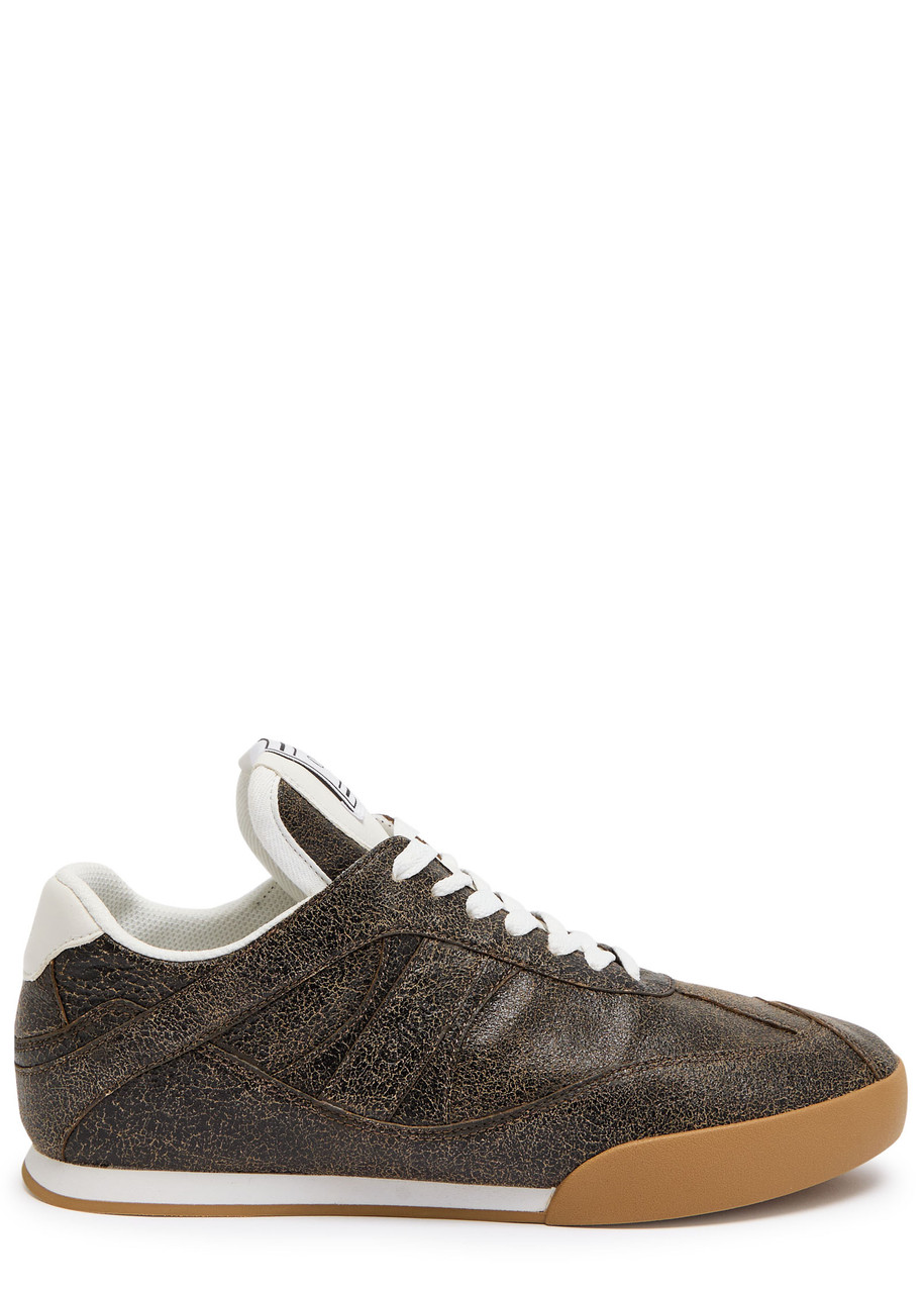Chloé Chloe Kick Panelled Leather Sneakers In Brown