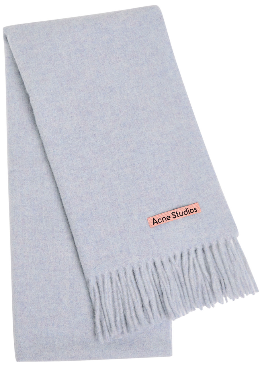 Acne Studios Canada Wool Scarf In Blue