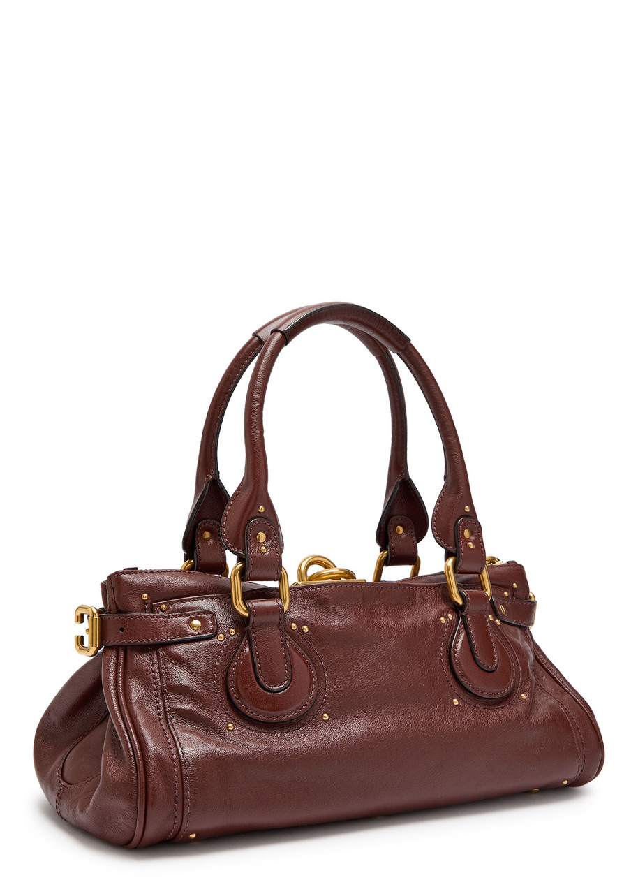 Chloé Chloe Paddington Grained Leather Shoulder Bag In Brown