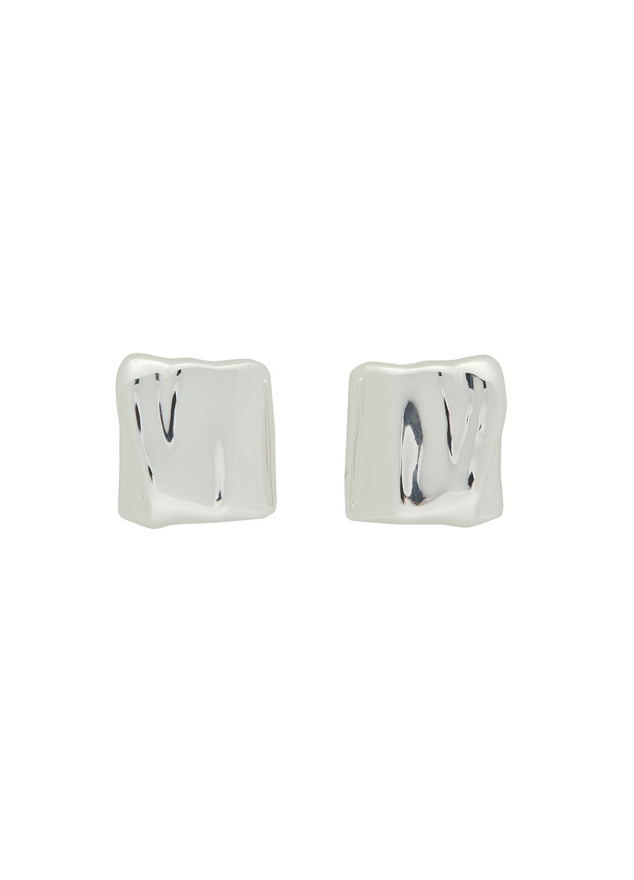 Jenny Bird Mini Sundra Silver-plated Stud Earrings In White