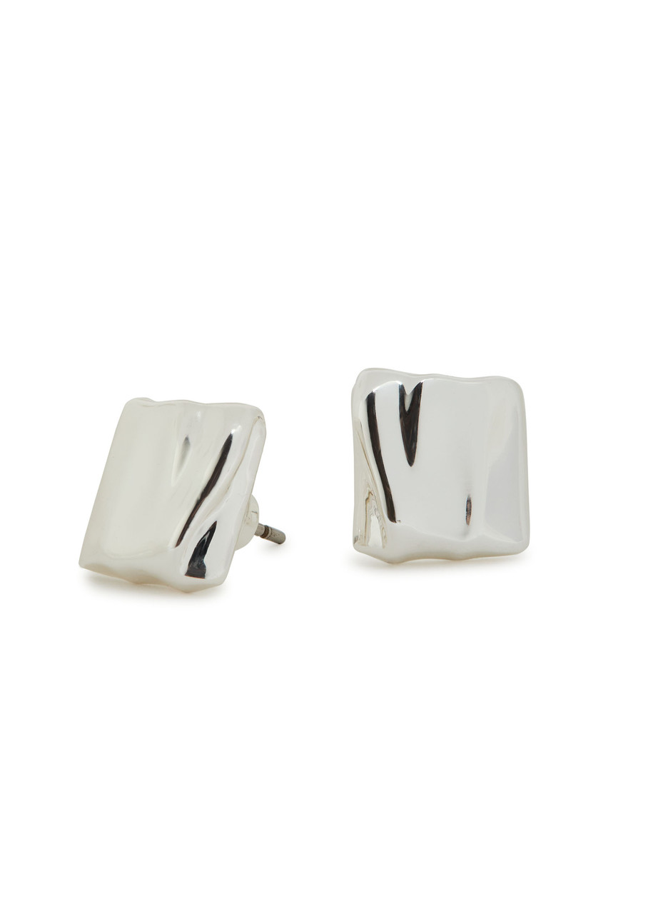 Jenny Bird Mini Sundra Silver-plated Stud Earrings In White