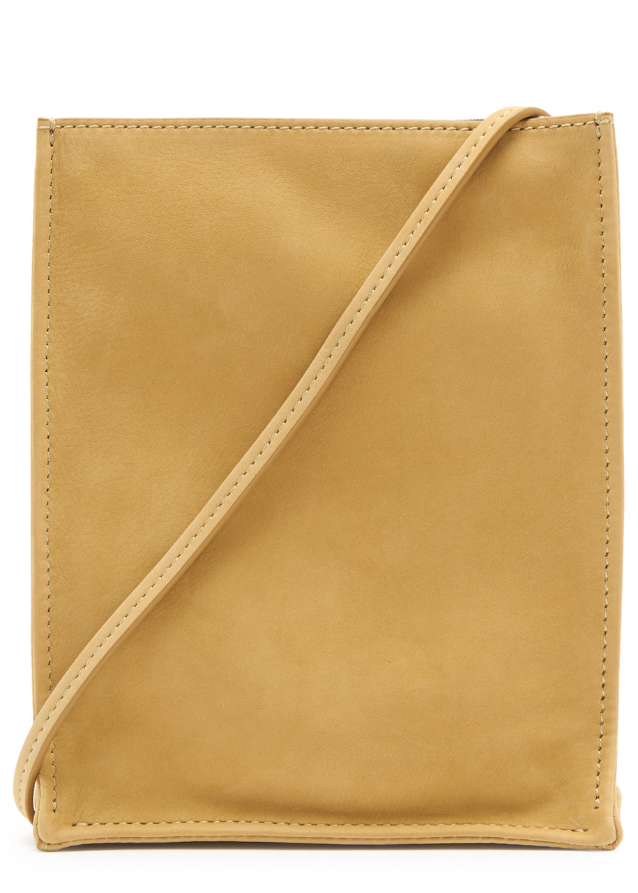 The Row To Go Small Suede Crossbody Bag In Yellow