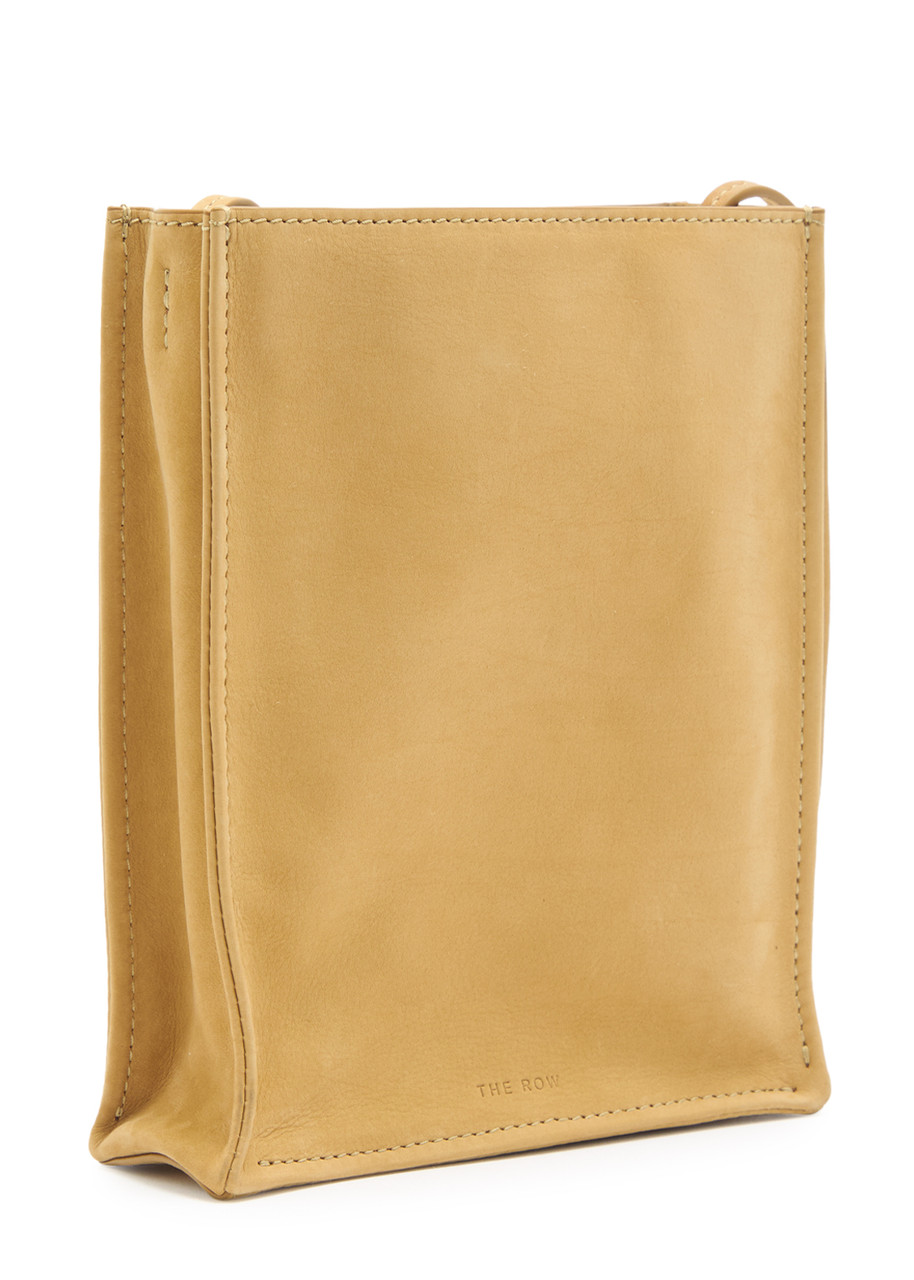 The Row To Go Small Suede Crossbody Bag In Yellow