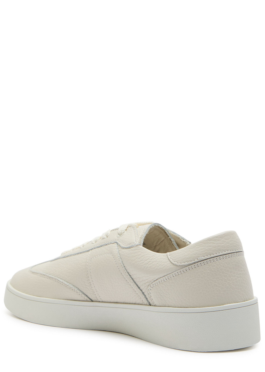 Jude Llow Pierre Panelled Grained Leather Sneakers In White