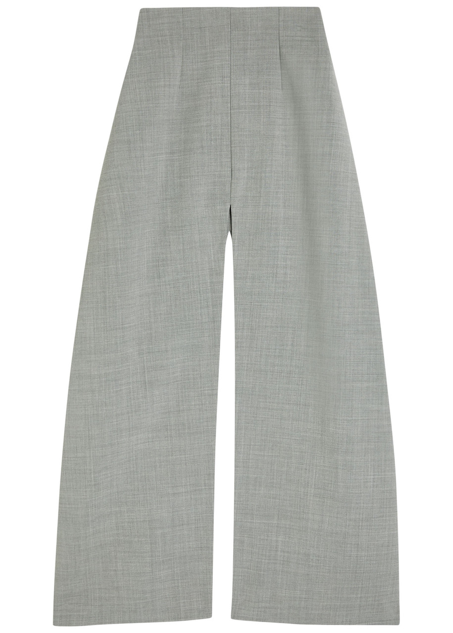 A.w.a.k.e. A.w.a.k.e Mode Trousers-effect Woven Maxi Skirt In Gray