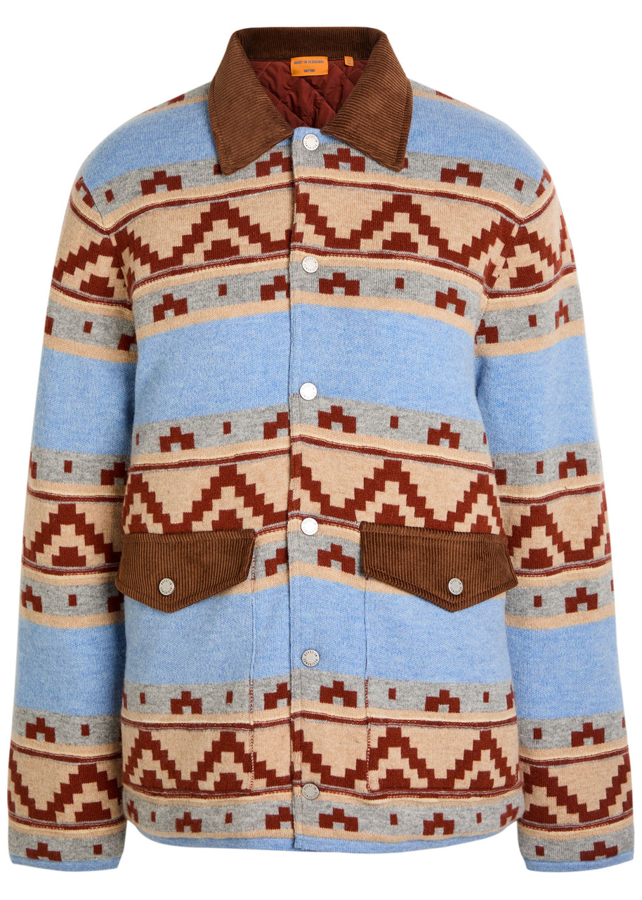 Guest In Residence Western Industry Quilted Wool And Cashmere-blend Jacket In Blue