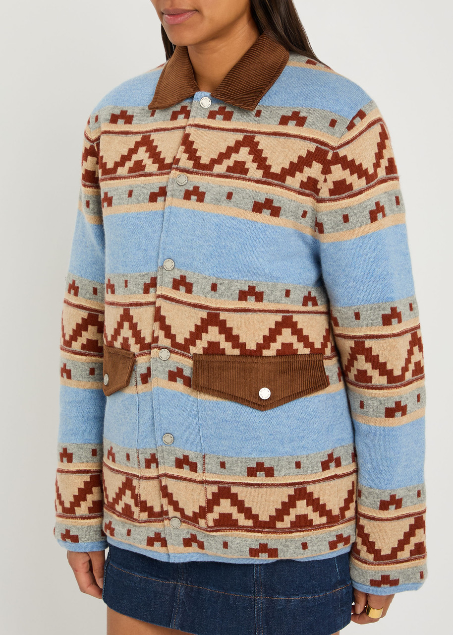 Guest In Residence Western Industry Quilted Wool And Cashmere-blend Jacket In Blue