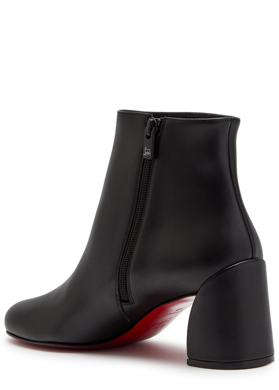 Christian Louboutin Jane Booty 55 Leather Ankle Boots In Black
