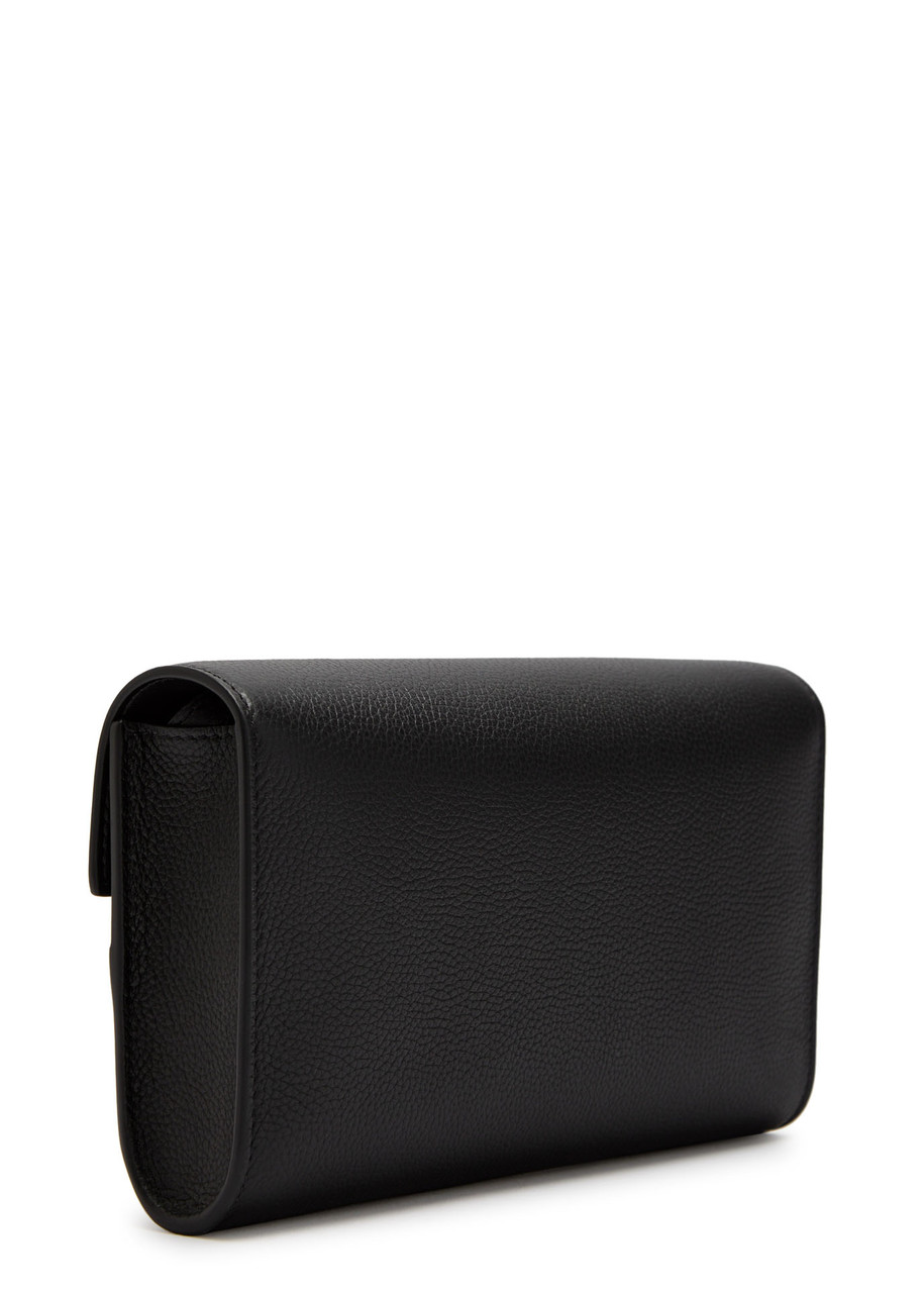 Savette Symmetry Mini Textured-leather Shoulder Bag In Black
