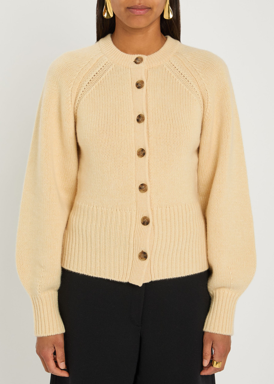 Guest In Residence Sculpted Cashmere Cardigan In Brown