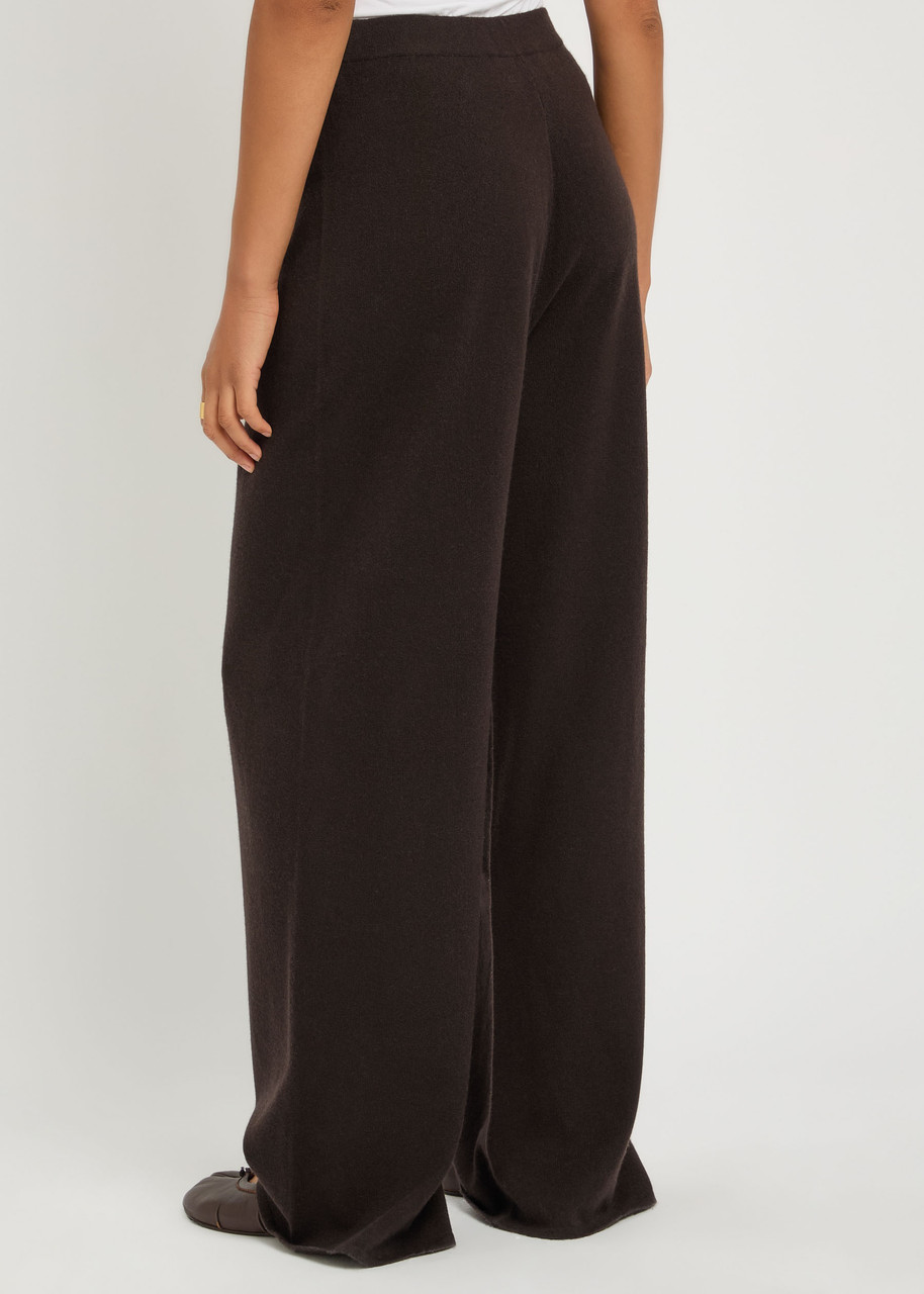 Guest In Residence Everywear Wide-leg Cashmere Trousers In Brown