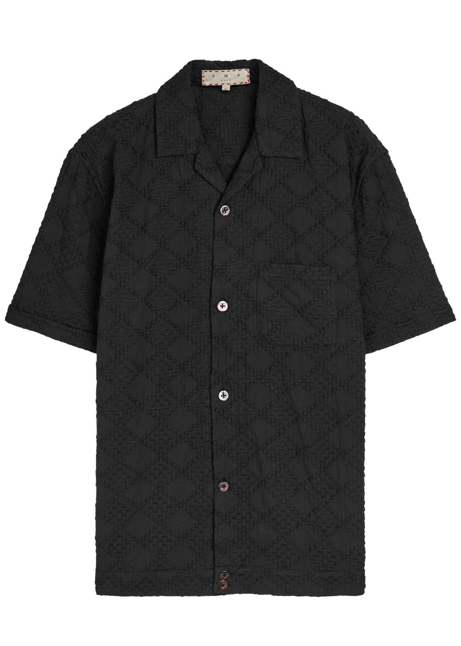 Smr Days Paraiso Embroidered Cotton Shirt In Black