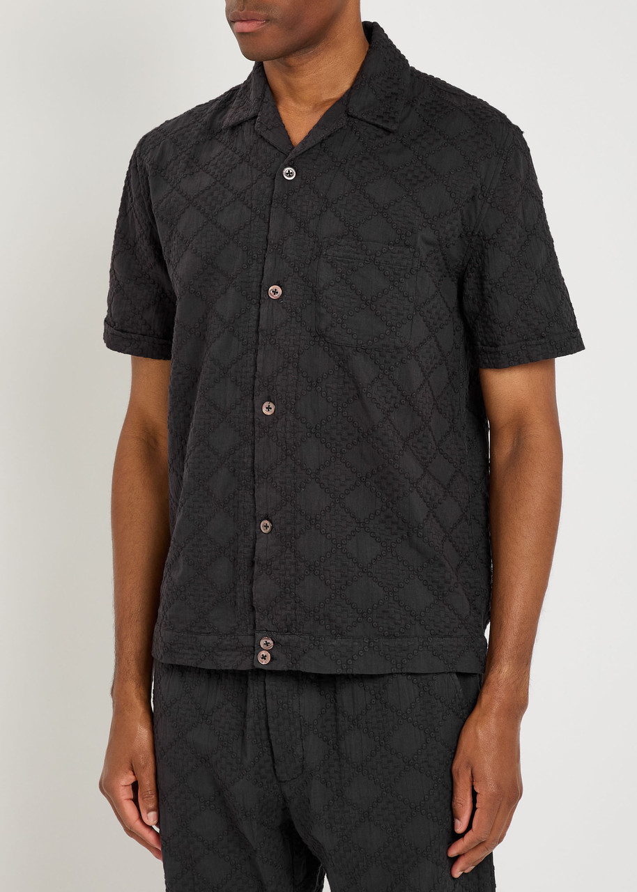 Smr Days Paraiso Embroidered Cotton Shirt In Black