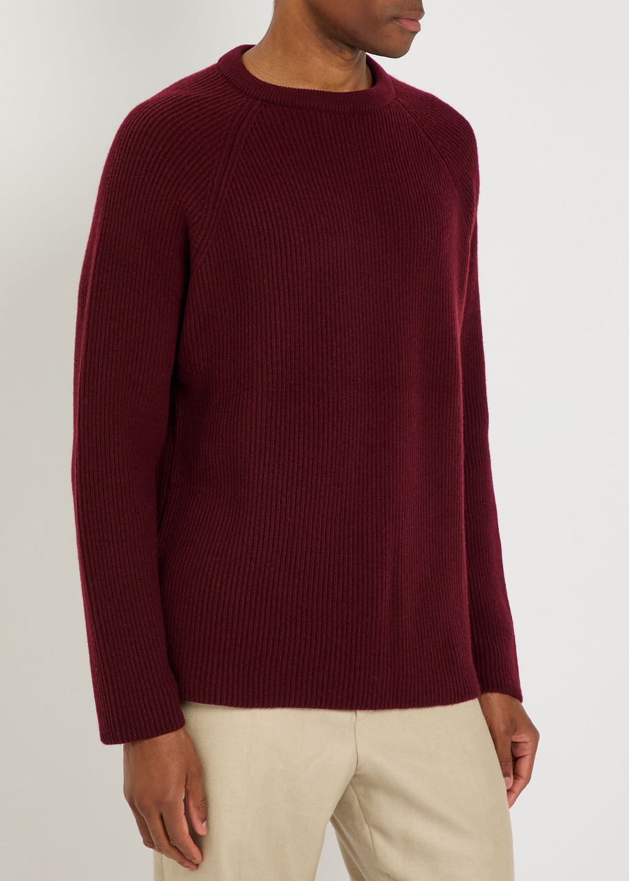 Begg & Co Magnus Cashmere Sweatshirt In Burgundy