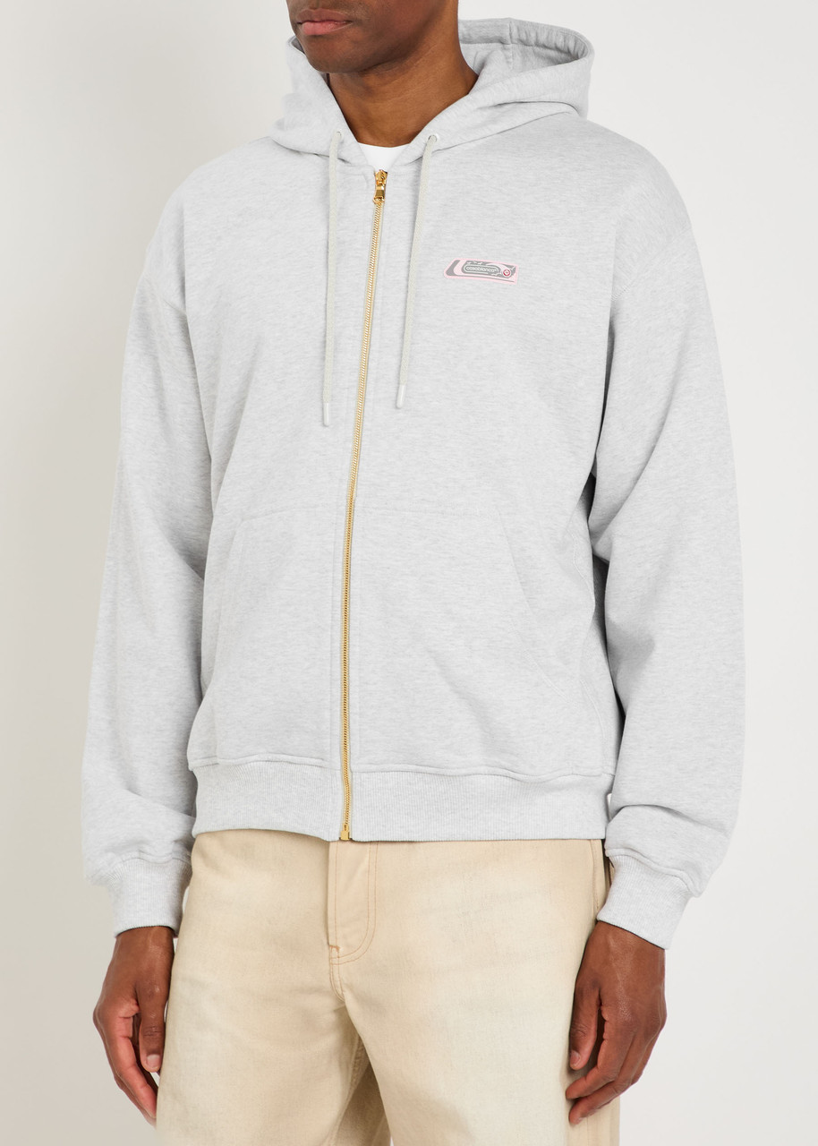Casablanca Hooded Cotton Sweatshirt In Gray