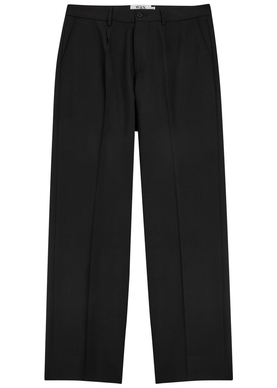 Wax London Aubyn Tapered-leg Woven Trousers - Black - 36 (W36 / XL)