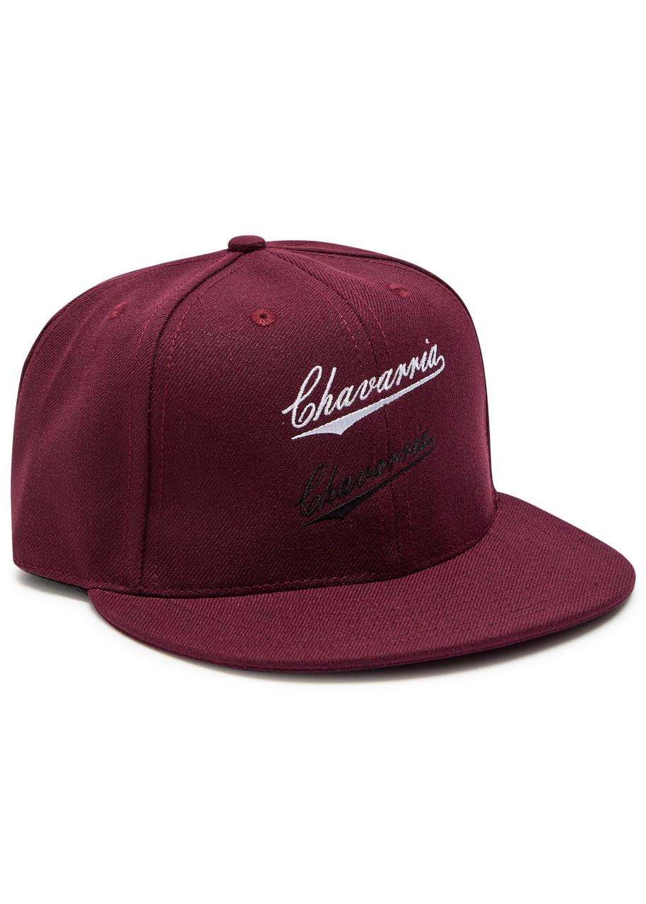 Willy Chavarria Logo-embroidered Twill Cap In Burgundy