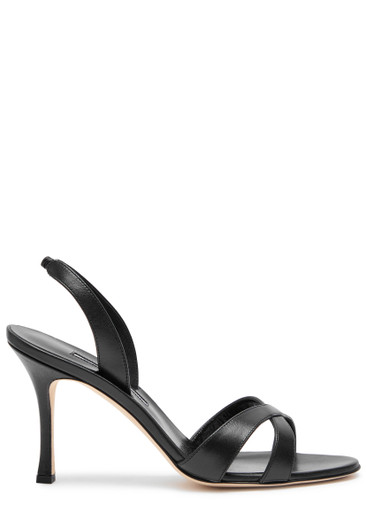MANOLO BLAHNIK Callasli 90 leather slingback sandals | Harvey Nichols